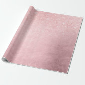 Elegant girale verlooproze roze roze roos goud gli cadeaupapier (Uitgerold)