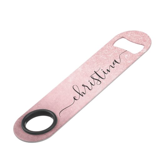 Elegant girale verlooproze roze roze roos goud gli speed flessenopener (Voorkant Gekanteld)