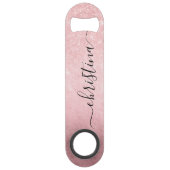 Elegant girale verlooproze roze roze roos goud gli speed flessenopener (Achterkant)