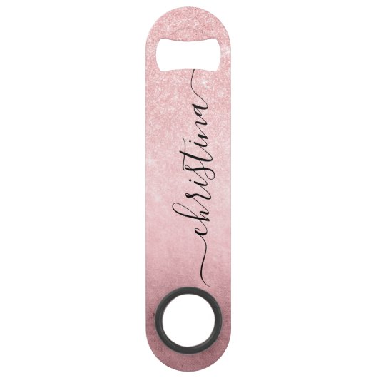 Elegant girale verlooproze roze roze roos goud gli speed flessenopener (Voorkant)
