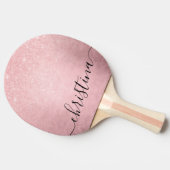 Elegant girale verlooproze roze roze roos goud gli tafeltennisbatje (Zijkant)