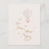 Elegant Girl Baby Shower Handwritten Keepsake Informatiekaartje (Voorkant)