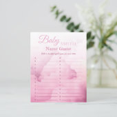 Elegant Girl Baby shower Name en unscramble game (Staand voorkant)