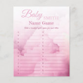 Elegant Girl Baby shower Name en unscramble game (Voorkant)