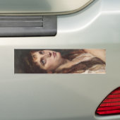 Elegant Girl met vouwen handen ( kunst) Bumpersticker (Op auto)