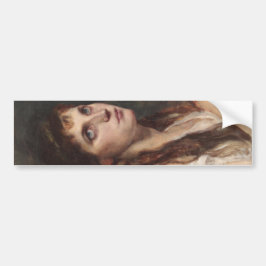Elegant Girl met vouwen handen ( kunst) Bumpersticker