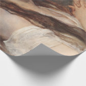 Elegant Girl met vouwen handen ( kunst) Cadeaupapier (Hoek)