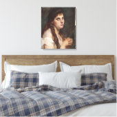 Elegant Girl met vouwen handen ( kunst) Canvas Afdruk (Insitu (Slaapkamer))