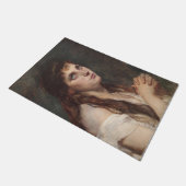 Elegant Girl met vouwen handen ( kunst) Deurmat (Schuin)