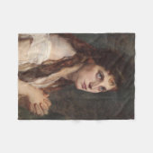 Elegant Girl met vouwen handen ( kunst) Fleece Deken (Voorkant (Horizontaal))