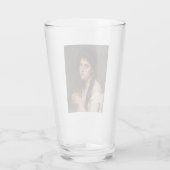 Elegant Girl met vouwen handen ( kunst) Glas (Achterkant)