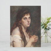 Elegant Girl met vouwen handen ( kunst) Kaart (Staand voorkant)