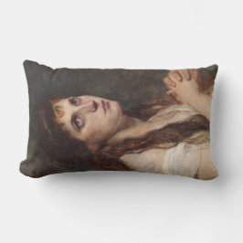 Elegant Girl met vouwen handen ( kunst) Kussen