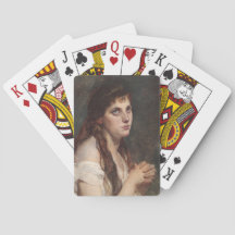 Elegant Girl met vouwen handen ( kunst)