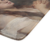 Elegant Girl met vouwen handen ( kunst) Snijplank (Hoek)