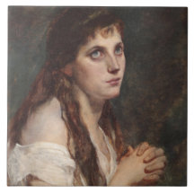 Elegant Girl met vouwen handen ( kunst)