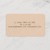 Elegant Girl Tree Yoga Instructor Visitekaartje (Achterkant)