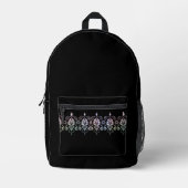 Elegant Girls Diamond Sparkle Black School Bedrukte Rugzak (Voorkant)