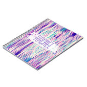 Elegant Girly Abstract Brushstrokes Monogram Notitieboek (Linkerzijde)