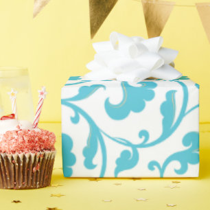 Elegant girly blauwgroen blauw cadeaupapier