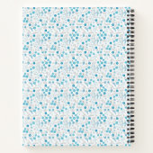 Elegant Girly Blue Artist Monogram Sketchbook Notitieboek (Achterkant)