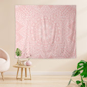 Elegant Girly Boho Light Pink Mandala Wandkleed