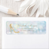 Elegant Girly Bokeh, Glitter High Heel Adres Etiket (Insitu)