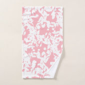 Elegant Girly Chic Pink Abstract Floral Foliage Bad Handdoek (Handdoek)