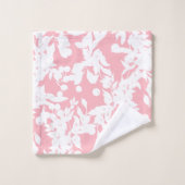 Elegant Girly Chic Pink Abstract Floral Foliage Bad Handdoek (Wasdoekje)