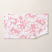 Elegant Girly Chic Pink Abstract Floral Foliage Bad Handdoek (Handdoek)