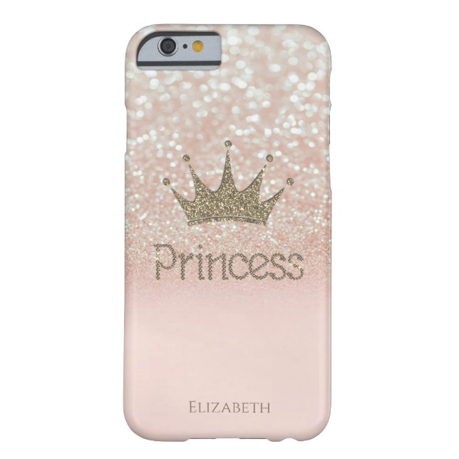 Elegant Girly Crown Princess, Glitter Bokeh Case-Mate iPhone Case (Achterkant)