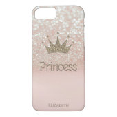 Elegant Girly Crown Princess, Glitter Bokeh Case-Mate iPhone Case (Achterkant)
