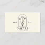 Elegant Girly Dandelion Flower Florist Floral Visitekaartje (Voorkant)
