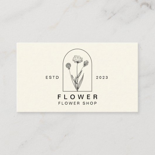 Elegant Girly Dandelion Flower Florist Floral Visitekaartje (Voorkant)