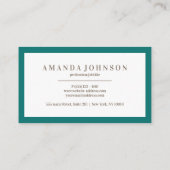 Elegant Girly Day Spa and Salon Emerald Green Visitekaartje (Achterkant)