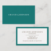 Elegant Girly Day Spa and Salon Emerald Green Visitekaartje (Voorkant / Achterkant)