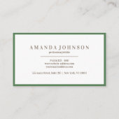 Elegant Girly Day Spa and Salon Moss Green Visitekaartje (Achterkant)