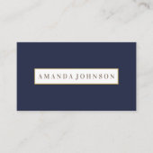 Elegant Girly Day Spa Salon dark blue gouborder Visitekaartje (Voorkant)