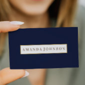 Elegant Girly Day Spa Salon dark blue gouborder Visitekaartje