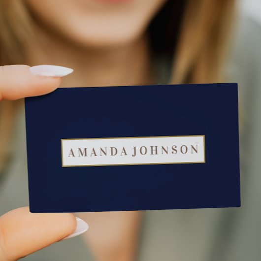 Elegant Girly Day Spa Salon dark blue gouborder Visitekaartje