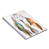 Elegant Girly Dreamweaver Feather Personalized Notitieboek (Rechterzijde)