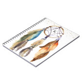 Elegant Girly Dreamweaver Feather Personalized Notitieboek (Linkerzijde)