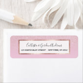 Elegant Girly Dusty Pink Rose Glitter Ombre Etiket (Insitu)