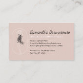 Elegant Girly Feminine Minimal Lingerie Mode Visitekaartje (Achterkant)