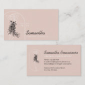 Elegant Girly Feminine Minimal Lingerie Mode Visitekaartje (Voorkant / Achterkant)