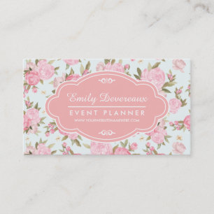 Elegant Girly Floral gepersonaliseerd Visitekaartje