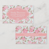 Elegant Girly Floral  gepersonaliseerd Visitekaartje (Voorkant / Achterkant)