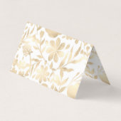Elegant Girly Gold Flowers design Visitekaartje (Achterkant)