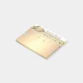 Elegant Girly, Gold Glitter Drives, Lips Post-it® Notes (Schuin)
