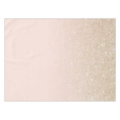 Elegant Girly Gold Roos Pink Glitter Ombre Tafelkleed (Voorkant (Horizontaal))